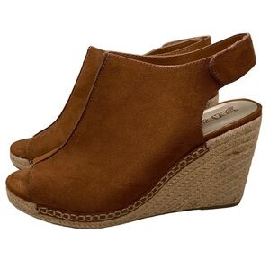Brash Women’s Vegan‎ Suede And Rope Wedge Sandals Sz 11